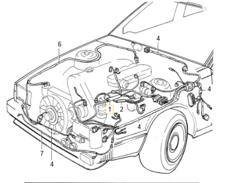 Kabelboom motor Volvo 740 B230K 3515521