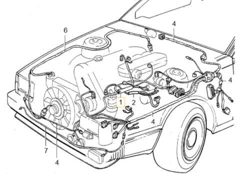 Kabelboom motor Volvo 740 760 780 1398831