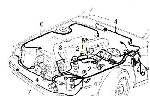 Kabelboom motor Volvo 740 3515522