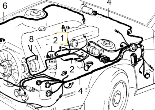 Kabelboom motor Volvo 760 B23ET 3515496
