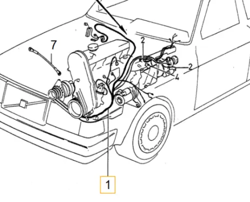 Kabelboom motor Volvo 240 1992- 3544667