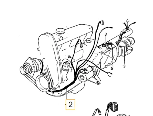 Kabelboom motor Volvo 240 242 244 245 9139228 B19E B21E